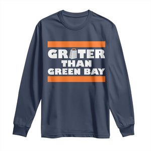 BF Game Day Long Sleeve Shirt Funny Grater Than GB Foolball Fans TS10 Navy Print Your Wear
