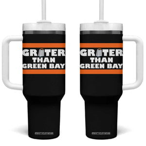 BF Game Day Tumbler With Handle Funny Grater Than GB Foolball Fans TS10 One Size: 40 oz Black Print Your Wear