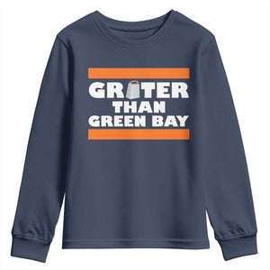 BF Game Day Youth Sweatshirt Funny Grater Than GB Foolball Fans TS10 Navy Print Your Wear