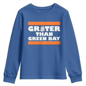 BF Game Day Youth Sweatshirt Funny Grater Than GB Foolball Fans TS10 Royal Blue Print Your Wear