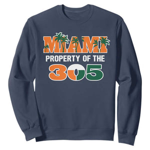 305 Miami Pride Sweatshirt Urban Style Miami Beach Graphic TS10 Navy Print Your Wear
