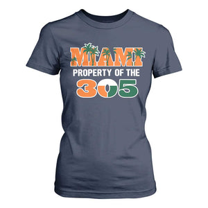 305 Miami Pride T Shirt For Women Urban Style Miami Beach Graphic TS10 Navy Print Your Wear