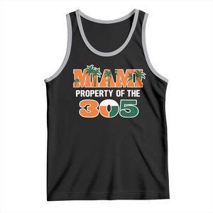 305 Miami Pride Tank Top Urban Style Miami Beach Graphic TS10 Black Athletic Heather Print Your Wear