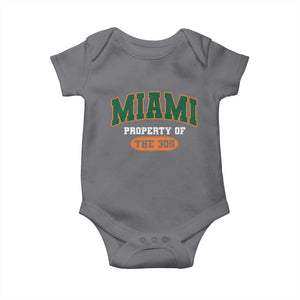 305 Miami Baby Onesie Florida FL Vintage Athletic Sports TS10 Charcoal Print Your Wear