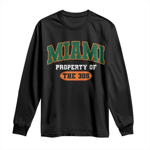 305 Miami Long Sleeve Shirt Florida FL Vintage Athletic Sports TS10 Black Print Your Wear