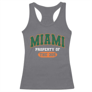 305 Miami Racerback Tank Top Florida FL Vintage Athletic Sports TS10 Charcoal Print Your Wear