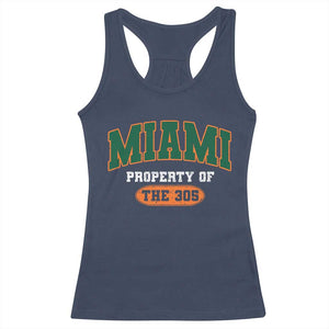 305 Miami Racerback Tank Top Florida FL Vintage Athletic Sports TS10 Navy Print Your Wear