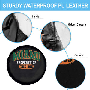 305 Miami Spare Tire Cover Florida FL Vintage Athletic Sports TS10 Print Your Wear