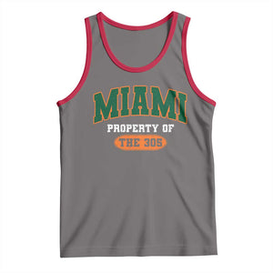 305 Miami Tank Top Florida FL Vintage Athletic Sports TS10 Deep Heather Red Print Your Wear