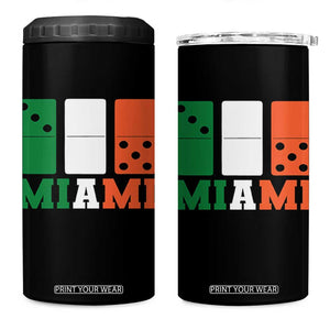 305 Miami 4 in 1 Can Cooler Tumbler Three Zero Five Domino TS10 One Size: 16 oz Black Print Your Wear
