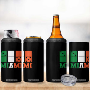 305 Miami 4 in 1 Can Cooler Tumbler Three Zero Five Domino TS10 Print Your Wear