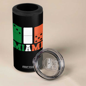 305 Miami 4 in 1 Can Cooler Tumbler Three Zero Five Domino TS10 Print Your Wear