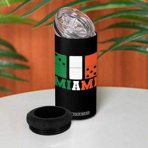 305 Miami 4 in 1 Can Cooler Tumbler Three Zero Five Domino TS10 Print Your Wear