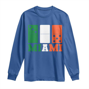305 Miami Long Sleeve Shirt Three Zero Five Domino TS10 Royal Blue Print Your Wear