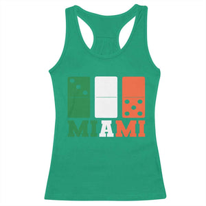 305 Miami Racerback Tank Top Three Zero Five Domino TS10 Irish Green Print Your Wear