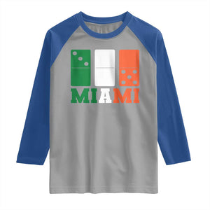 305 Miami Raglan Shirt Three Zero Five Domino TS10 Sport Gray Royal Print Your Wear