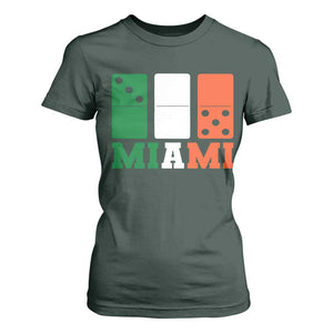 305 Miami T Shirt For Women Three Zero Five Domino TS10 Dark Forest Green Print Your Wear