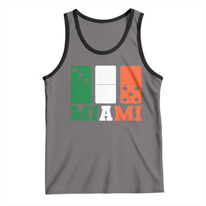 305 Miami Tank Top Three Zero Five Domino TS10 Deep Heather Black Print Your Wear