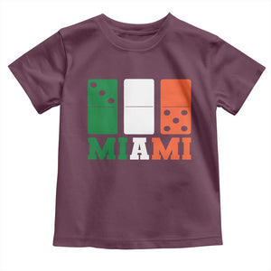 305 Miami Toddler T Shirt Three Zero Five Domino TS10 Maroon Print Your Wear
