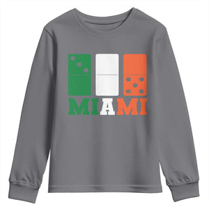 305 Miami Youth Sweatshirt Three Zero Five Domino TS10 Charcoal Print Your Wear