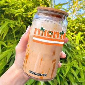Miami Glass Can Florida FL Retro Vintage Weathered Athletic Sports TS10 Black Print Your Wear