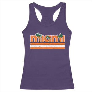 Miami Racerback Tank Top Florida FL Retro Vintage Weathered Athletic Sports TS10 Purple Print Your Wear