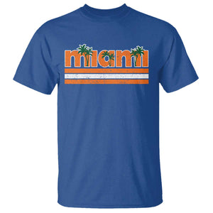 Miami T Shirt Florida FL Retro Vintage Weathered Athletic Sports TS10 Royal Blue Print Your Wear