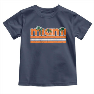 Miami Toddler T Shirt Florida FL Retro Vintage Weathered Athletic Sports TS10 Navy Print Your Wear