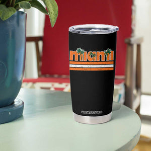 Miami Tumbler Cup Florida FL Retro Vintage Weathered Athletic Sports TS10 Print Your Wear