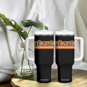 Miami Tumbler With Handle Florida FL Retro Vintage Weathered Athletic Sports TS10 Print Your Wear