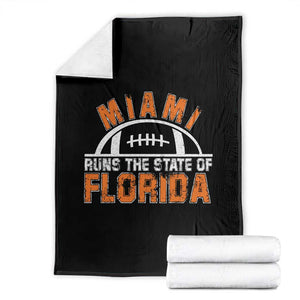 Miami Runs The State of Florida Dade County 305 Pride Throw Blanket TS10 Black Print Your Wear