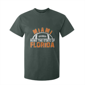 Miami Runs The State of Florida Dade County 305 Pride T Shirt For Kid TS10 Dark Forest Green Print Your Wear