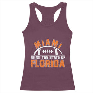 Miami Runs The State of Florida Dade County 305 Pride Racerback Tank Top TS10 Maroon Print Your Wear