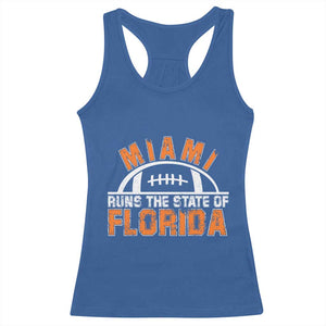 Miami Runs The State of Florida Dade County 305 Pride Racerback Tank Top TS10 Royal Blue Print Your Wear