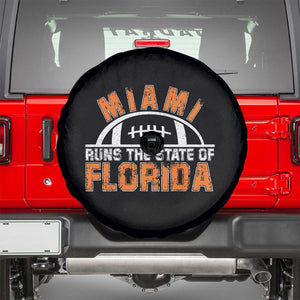 Miami Runs The State of Florida Dade County 305 Pride Spare Tire Cover TS10 Black Print Your Wear