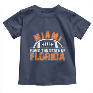 Miami Runs The State of Florida Dade County 305 Pride Toddler T Shirt TS10 Navy Print Your Wear