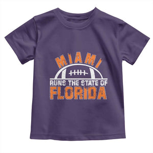 Miami Runs The State of Florida Dade County 305 Pride Toddler T Shirt TS10 Purple Print Your Wear