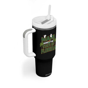 Miami Runs The State of Florida Tumbler With Handle FL Miami Dade County 305 Pride TS10 Print Your Wear