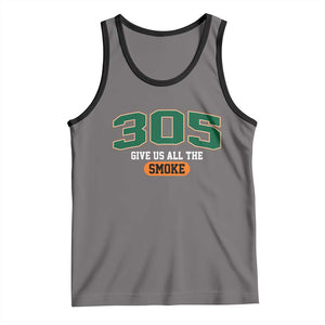 Miami 305 Give Us All The Smoke Tank Top Vintage Athletic Sports Florida FL TS10 Deep Heather Black Print Your Wear
