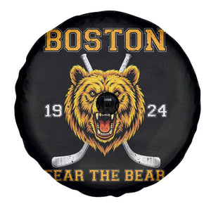 Boston Ice Hockey Spare Tire Cover Retro Vintage Fear The Bear TS10 Print Your Wear