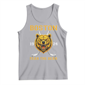Boston Ice Hockey Tank Top Retro Vintage Fear The Bear TS10 Athletic Heather Print Your Wear