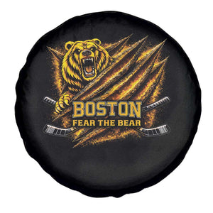 Boston Ice Hockey Spare Tire Cover Retro Fear The Bear Funny Sarcastic Saying TS10 Print Your Wear