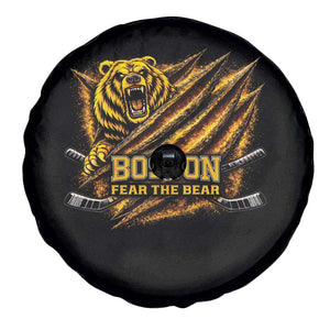 Boston Ice Hockey Spare Tire Cover Retro Fear The Bear Funny Sarcastic Saying TS10 Print Your Wear