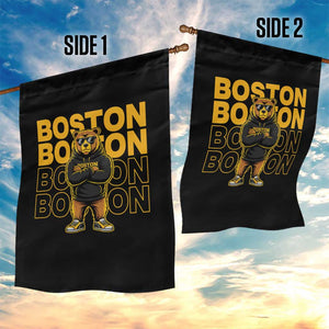 Retro Boston Ice Hockey Garden Flag Fear The Bear TS10 Print Your Wear
