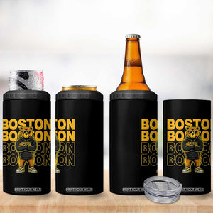 Retro Boston Ice Hockey 4 in 1 Can Cooler Tumbler Fear The Bear TS10 Print Your Wear