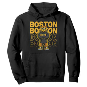 Retro Boston Ice Hockey Hoodie Fear The Bear TS10 Black Print Your Wear