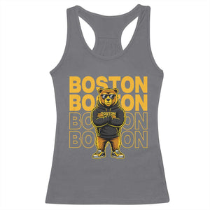 Retro Boston Ice Hockey Racerback Tank Top Fear The Bear TS10 Charcoal Print Your Wear