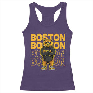 Retro Boston Ice Hockey Racerback Tank Top Fear The Bear TS10 Purple Print Your Wear