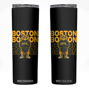 Retro Boston Ice Hockey Skinny Tumbler Fear The Bear TS10 Black Print Your Wear