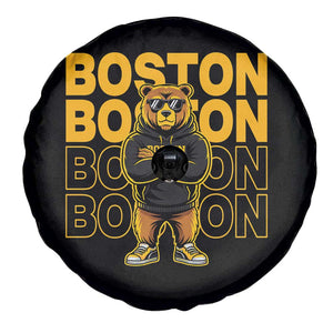 Retro Boston Ice Hockey Spare Tire Cover Fear The Bear TS10 Print Your Wear